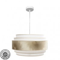Distribuidor - Lâmpadas Diversas | Colgantes Moderno | COLGANTE NEPAL 3P 3XE27 BLANCO/ORO REGX50X50CM Ref: 227895101